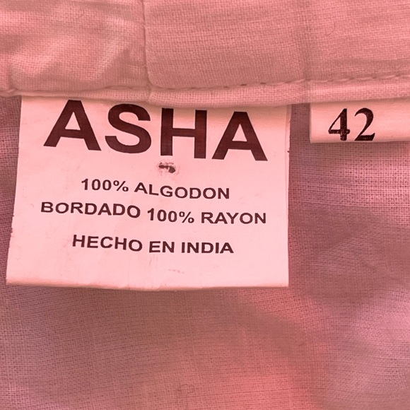 ASHA Violet Flowers Button Front Tunic Top, Dress or Swim Suit Cover EU-42 US-12 - Picture 10 of 13